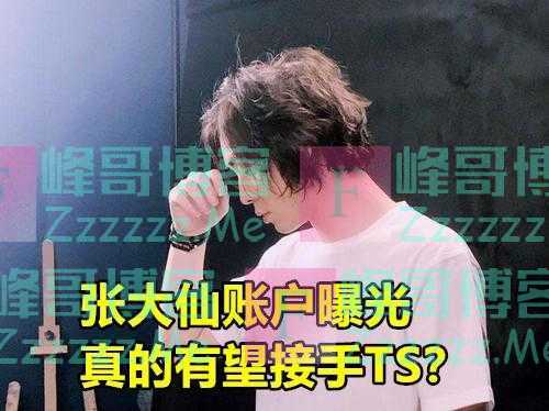 张大仙账户余额不慎曝光，接手TS真的有戏？本人回应：打个折就行