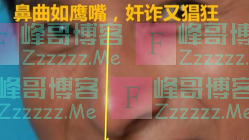 鼻子尖尖为贫忙，家无隔宿粮；最怕曲如鹰嘴样，一生奸巧最猖狂