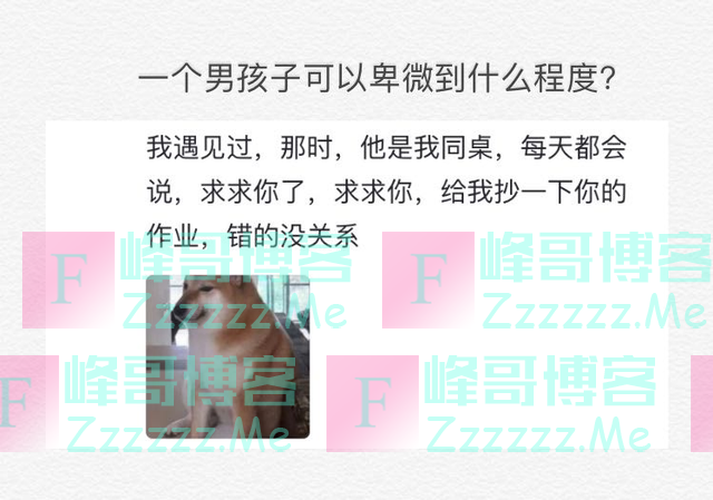 “一个男孩子可以卑微到什么程度”哈哈……可以说非常真实了