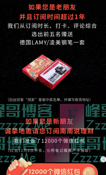 南方基金订阅送红包，感谢16万个你（截止12月8日）