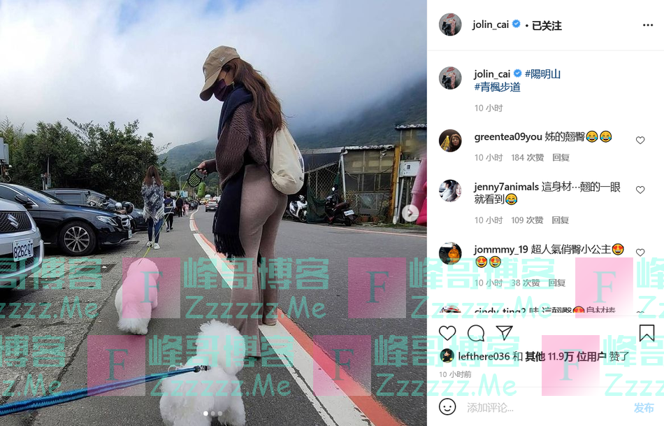 蔡依林晒与家人爬山美照 穿咖色运动裤秀翘臀