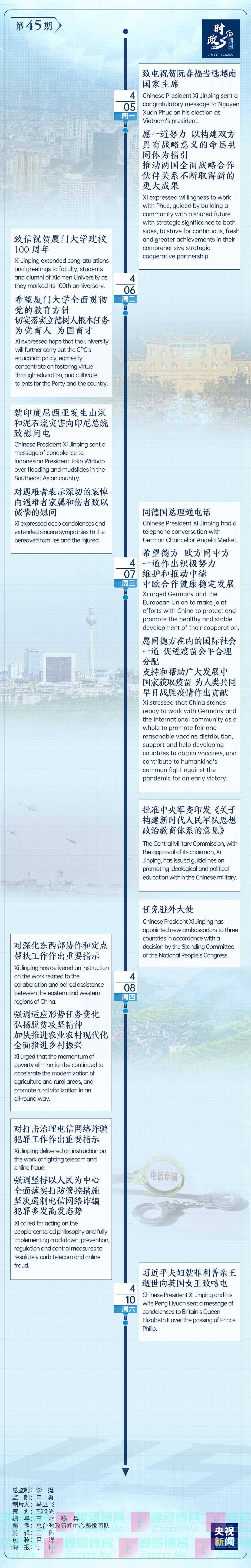 总书记的一周（4月5日—4月11日）