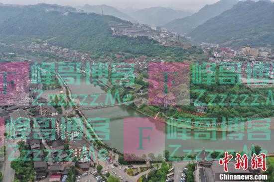 航拍贵州仁怀茅台镇