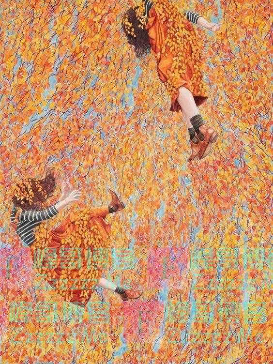 插画欣赏：与花海来一个深深拥抱