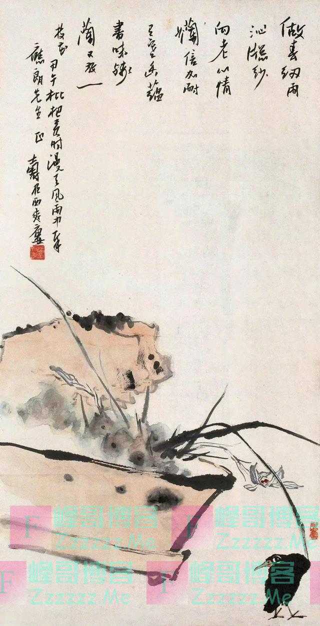 鉴赏｜潘天寿写兰，功力十足耐人寻味