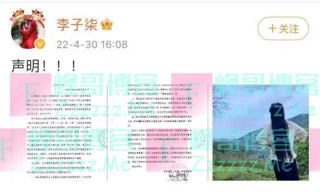 李子柒发律师声明