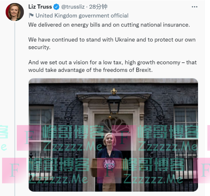 最新！特拉斯宣布辞职后发布首批推文，提到乌克兰，拜登发声！