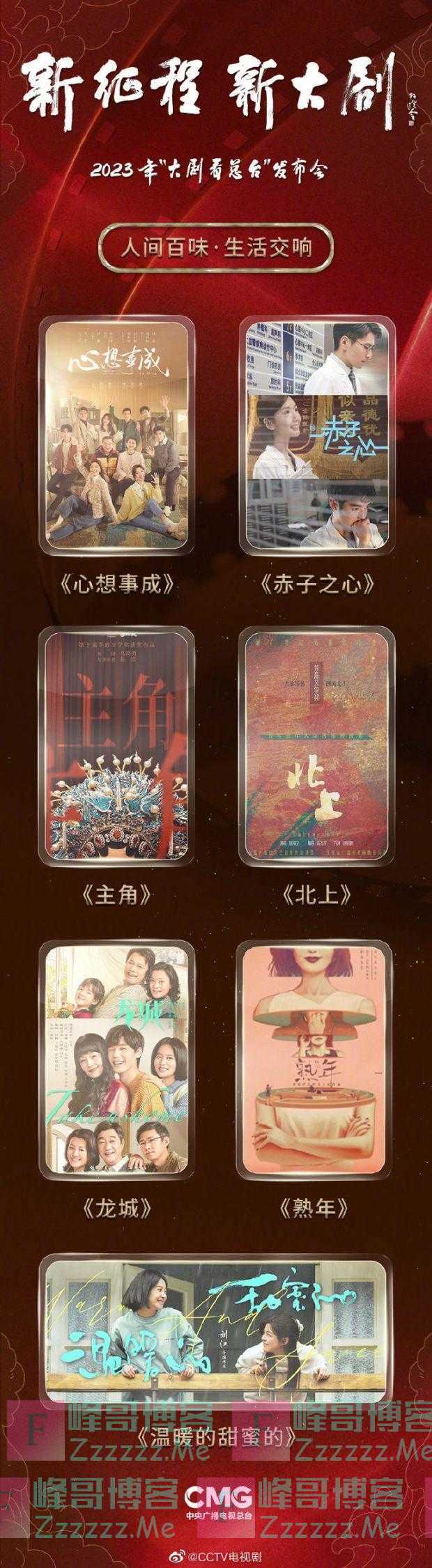 中央广播电视总台发布2023年电视剧片单,你期待哪一部?