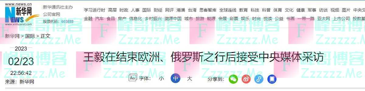 王毅在结束欧洲、俄罗斯之行后接受中央媒体采访