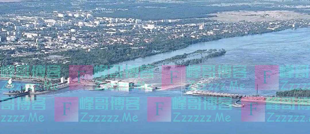 乌克兰一水电大坝突然被炸:正在持续坍塌,已近半!下游一城市水位上涨已超12米!俄乌互相指责:对方干的