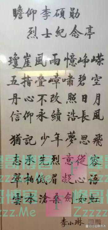 清华大学高材生李小琳书法真严谨！行书王风启韵，楷书柳骨启功意