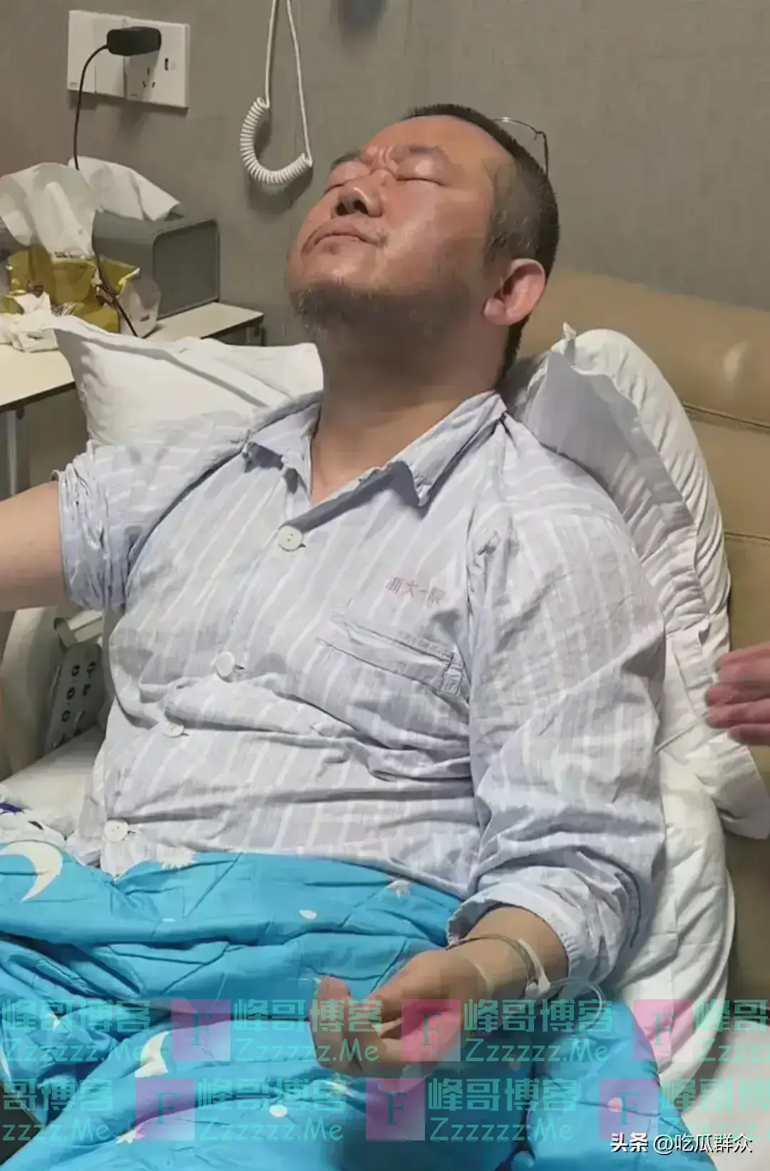 涂磊老师倒下了,遇生命垂危,五天都不吃不喝了,只能打吊针续命