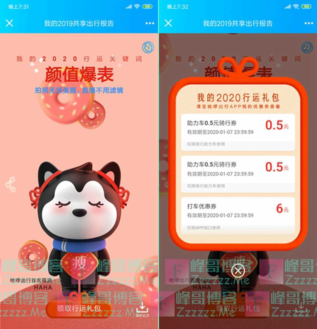 哈啰出行2019共享出行报告 领随机助力车骑行券,打车出行券